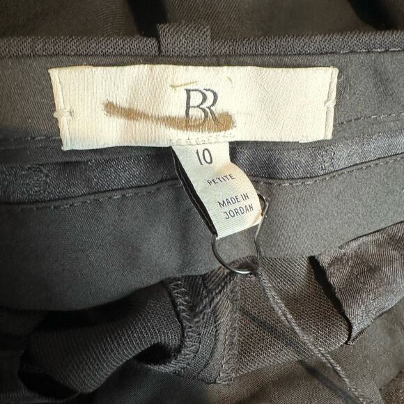 Banana Republic Siena Straight Italian Wool Blend Pant Black 10 Petite - Picture 3 of 12